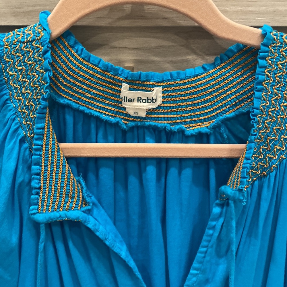 Roller Rabbit Turquoise Embroidered Dress - Picture 4 of 5